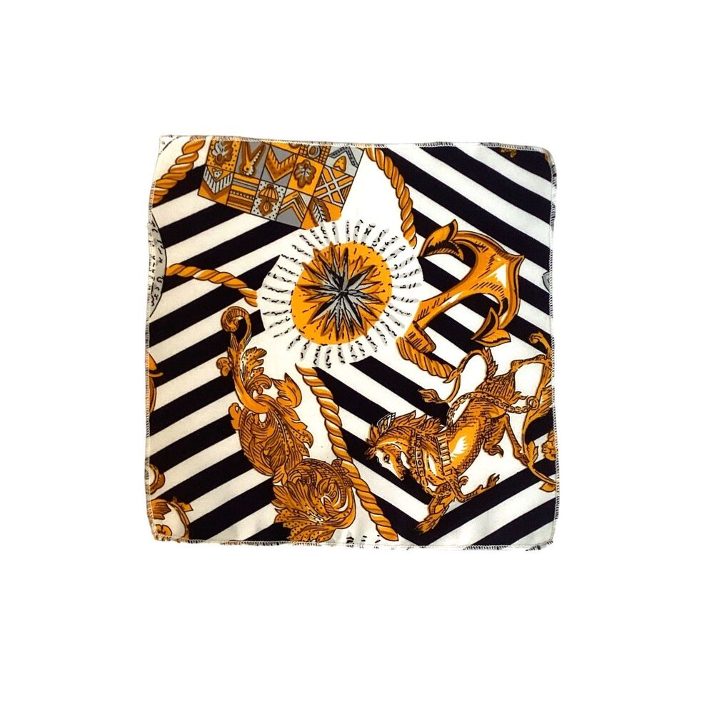 Nautical 8-inch Pocket Square Vintage 90s